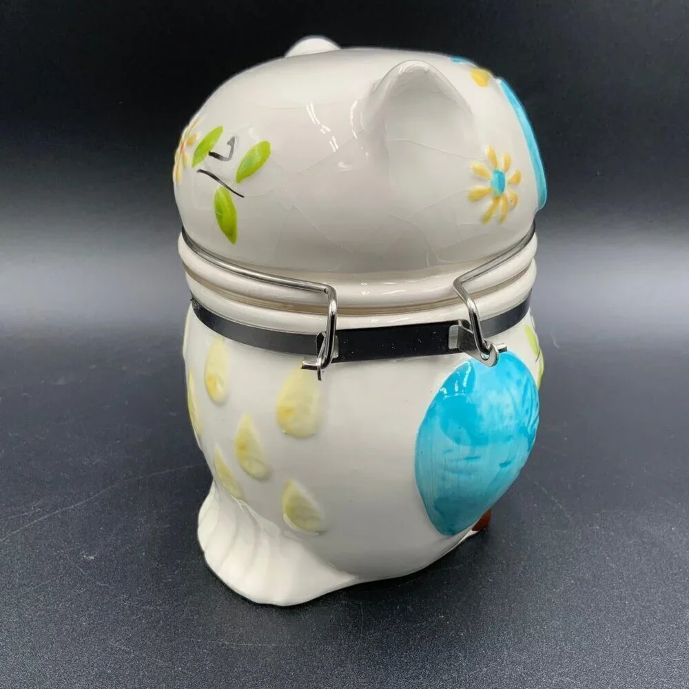 Boston Warehouse Ceramic Owl Treat Jar Canister 6.5”